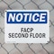 Signmission FACP Second Floor, 10 in W x Rectangle, Plastic OS-2PACK-NS-P-710-L-12415 - alternate 2